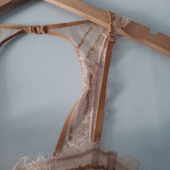Free People Hour of Dawn Sheer Cream Lace Bra 32A - Picture 6 of 8